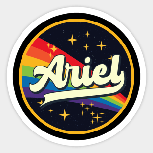 Ariel // Rainbow In Space Vintage Style Sticker